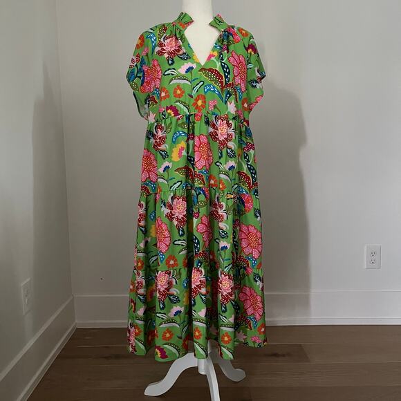 Crosby by Mollie Burch Watts Dress Botanical Garden Green Medium - Picture 3 of 8
